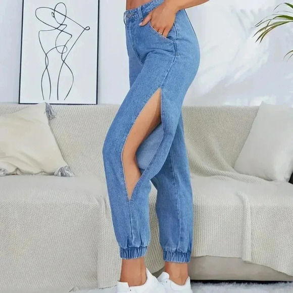 Cut Outside Denim (Color: Medium Blue) - Picture 1 of 4
